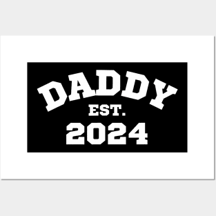 Daddy Est. 2024 Expect Baby 2024 Father 2024 New Dad 2024 Posters and Art